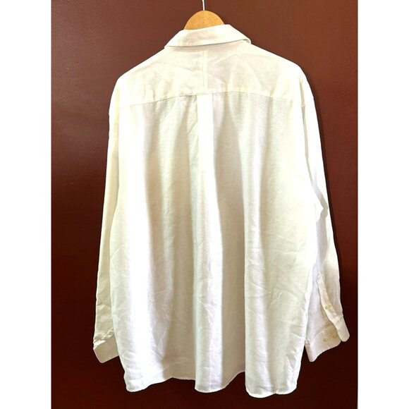 Jos. A. Bank Travelers Collection Mens White Linen Button Down Shirt Size XXL - Picture 5 of 5
